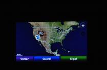 O GPS mostra nossa localização na América: Death Valley National Park, na Califórinia - EUA